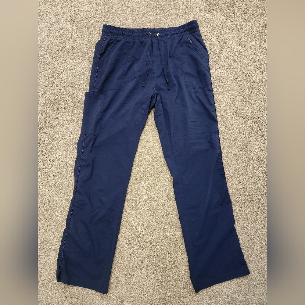 Healing Hands Women's Scrub Pants Straight Leg Navy Size XL TALL